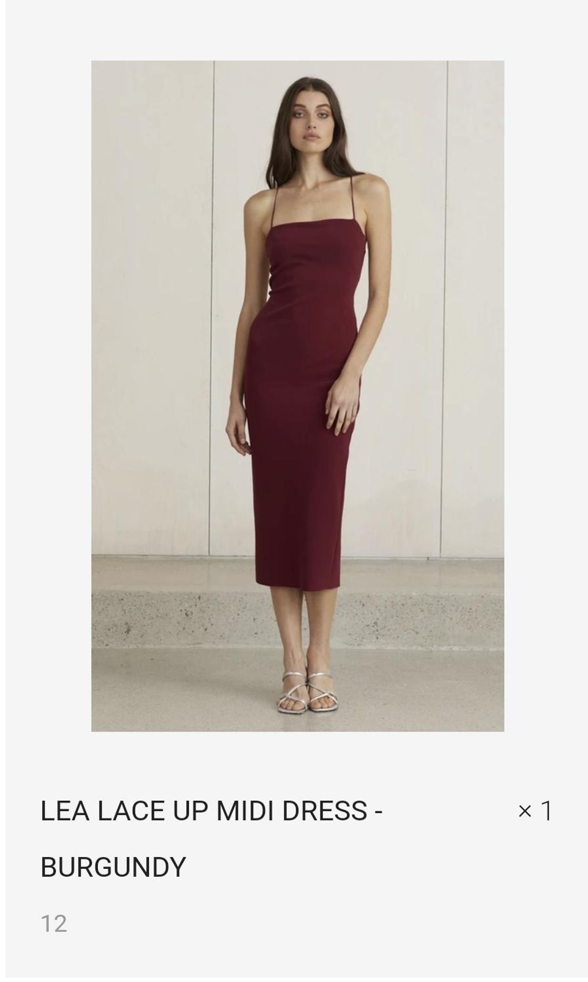 Bec and bridge Lee lace midi burgendy - Image 1