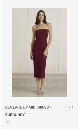 Bec and bridge Lee lace midi burgendy for rent on The Volte - image 1