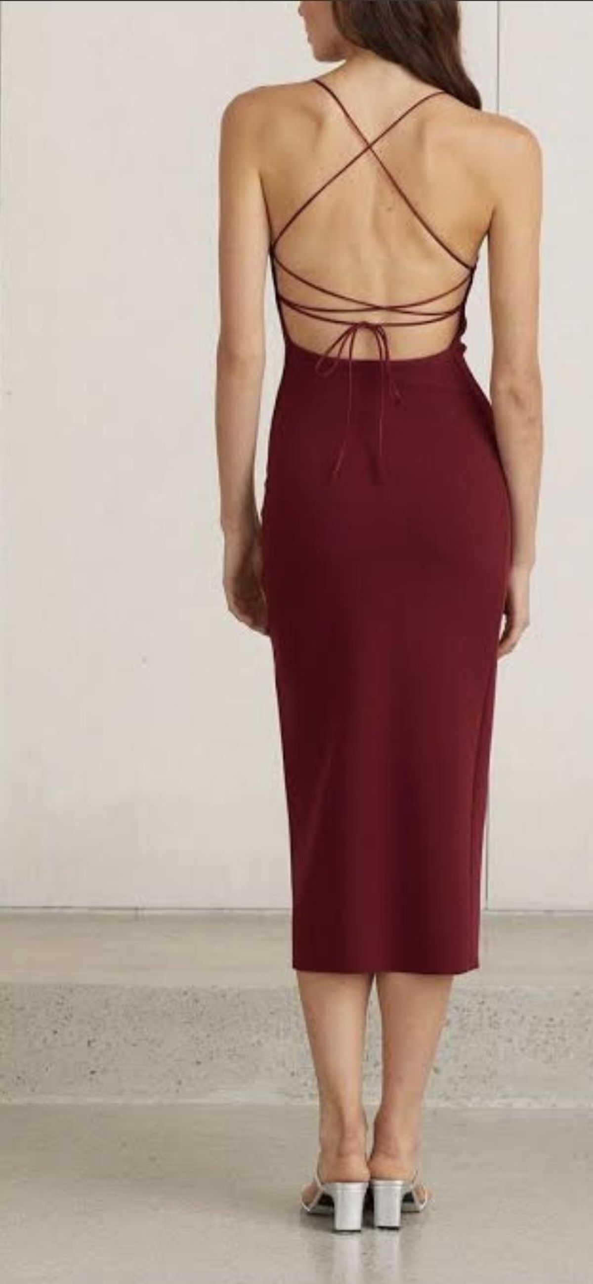 Bec and bridge Lee lace midi burgendy - Image 4