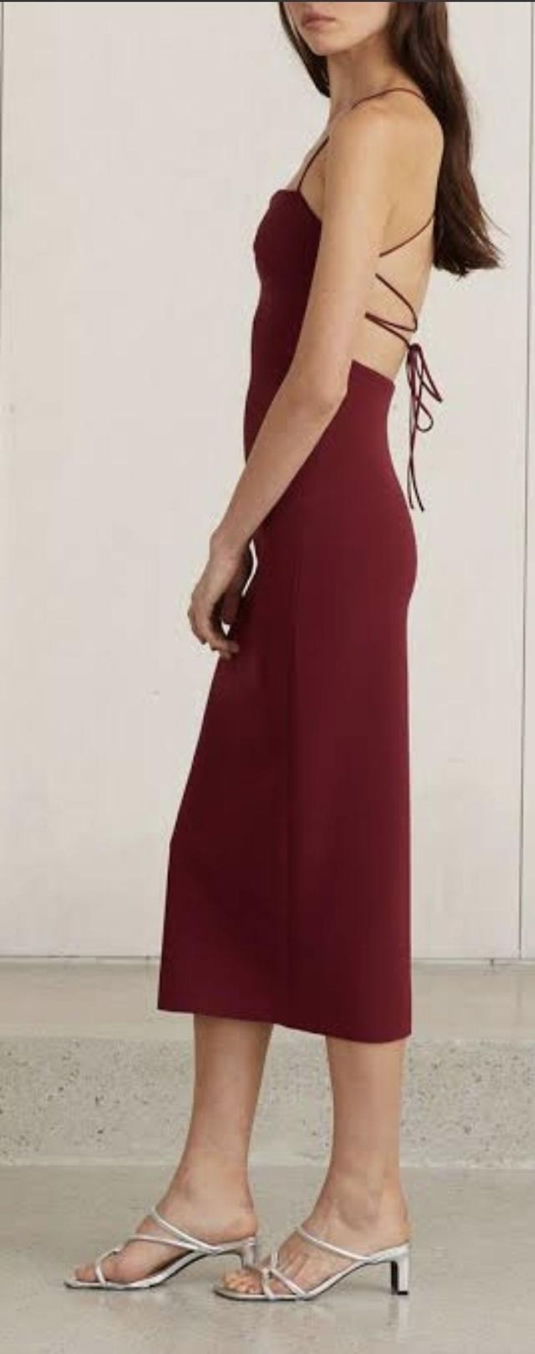 Bec and bridge Lee lace midi burgendy for rent on The Volte - main image