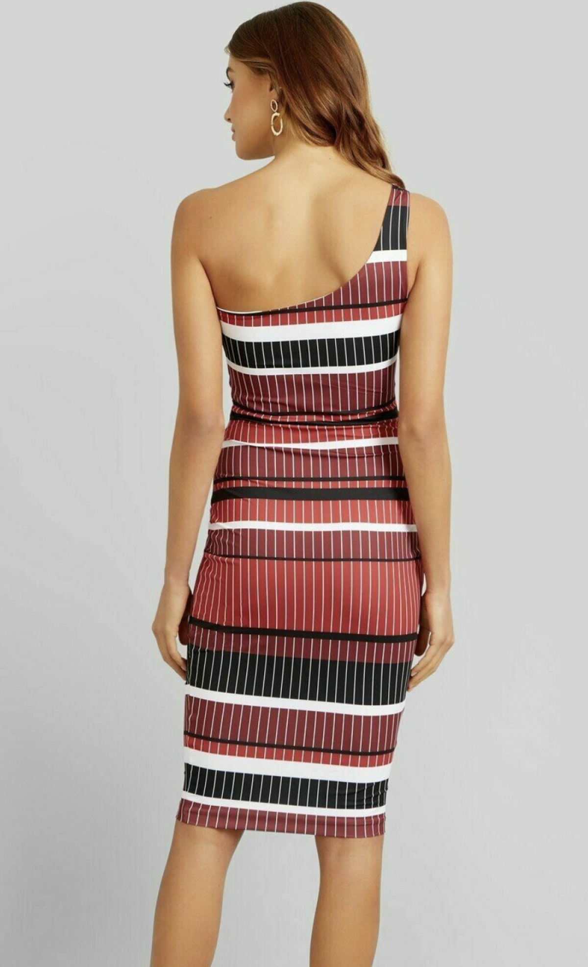 Kookai Diesel One Shoulder Midi Dress Print Size 10 - Image 3