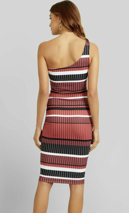 Kookai Diesel One Shoulder Midi Dress Print Size 10 for rent on The Volte - image 3