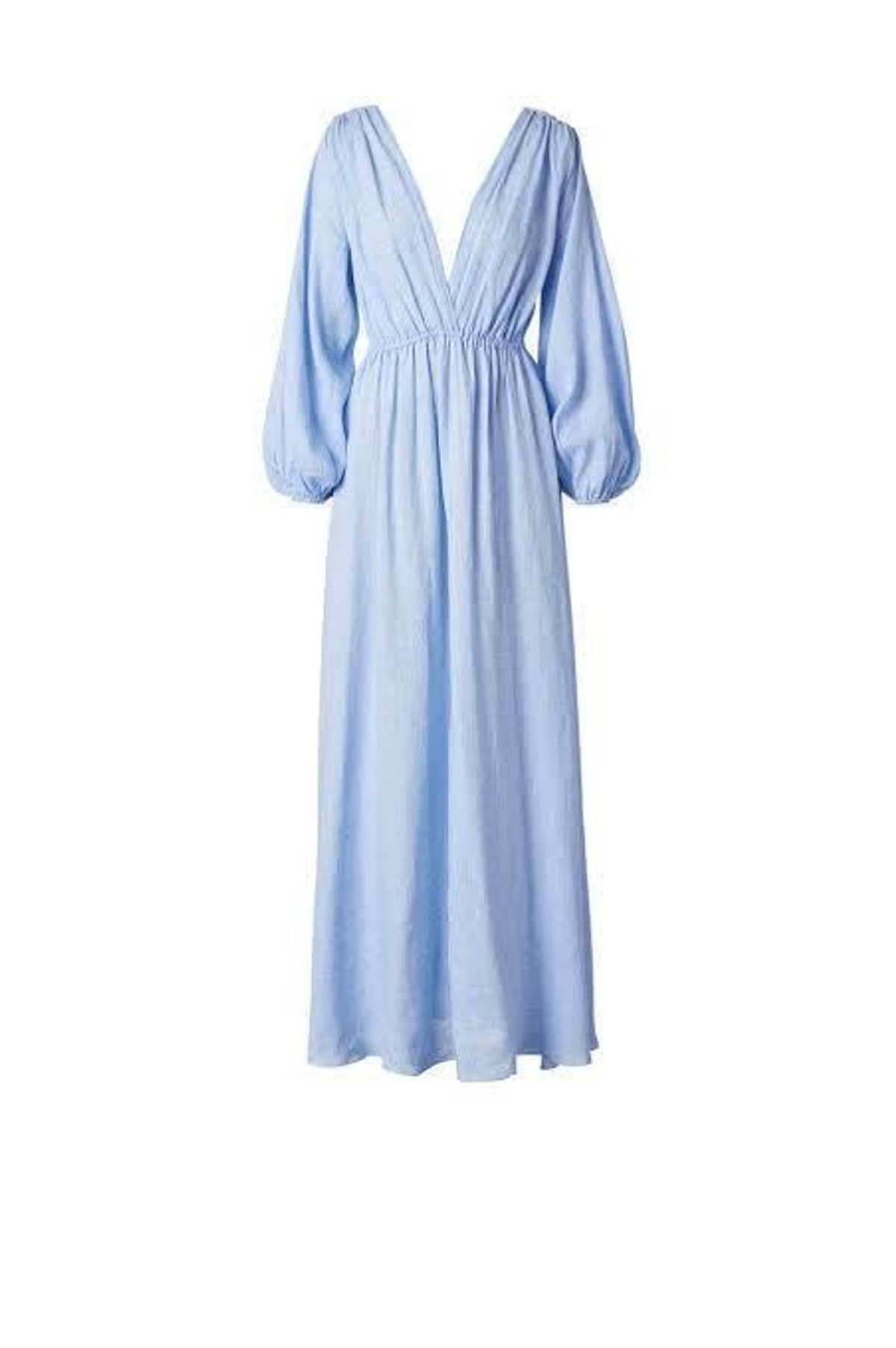 Scanlan Theodore Italian Linen Low Back Dress Blue Size 8 - Image 4