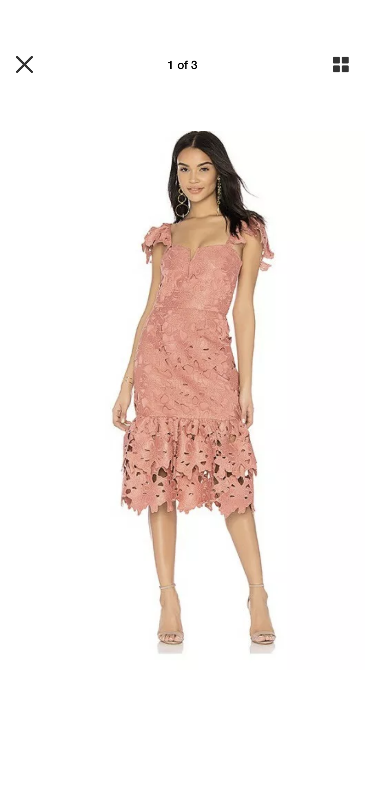 Saylor donna Dress Terrecotta Size 10 - Image 2