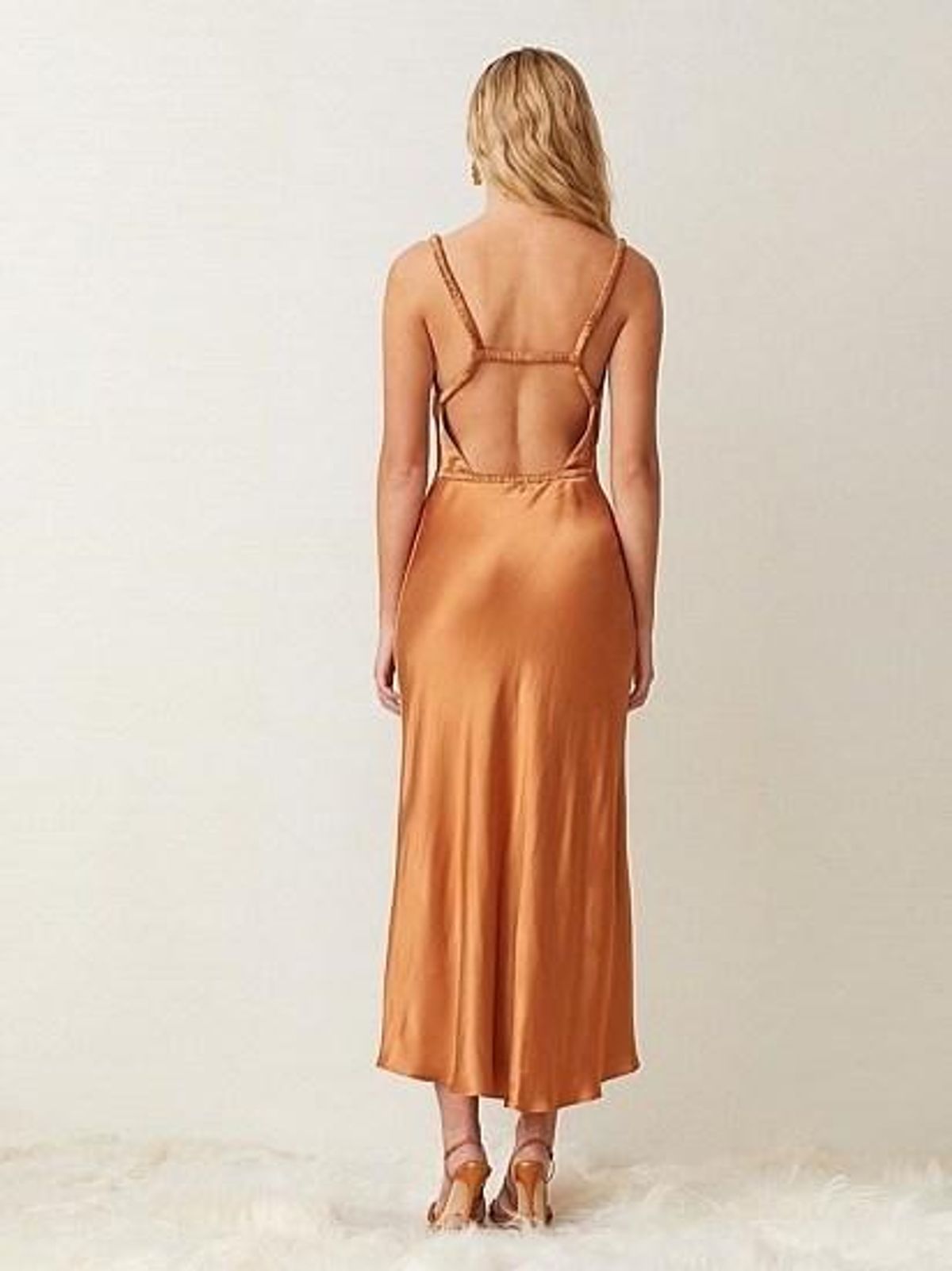 Bec & Bridge Lani Midi Dress Caramel Size 6 - Image 3