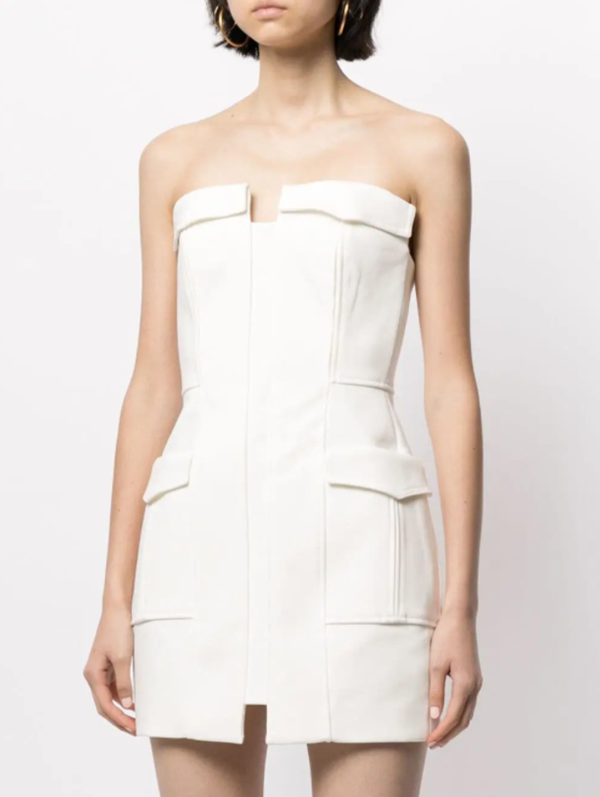Dion Lee Pocket Bustier Mini Dress White Size 8 - Image 2