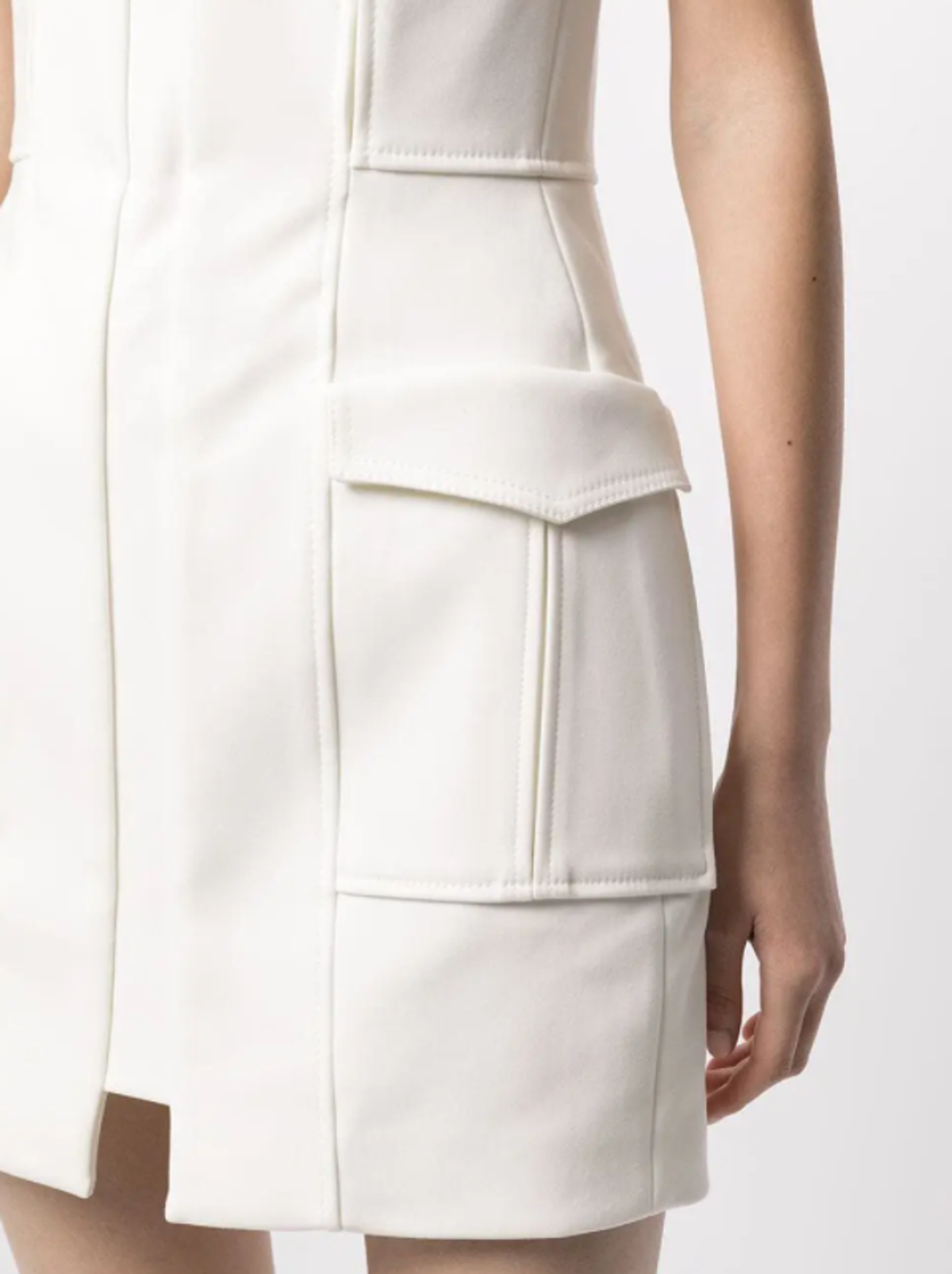 Dion Lee Pocket Bustier Mini Dress White Size 8 - Image 4