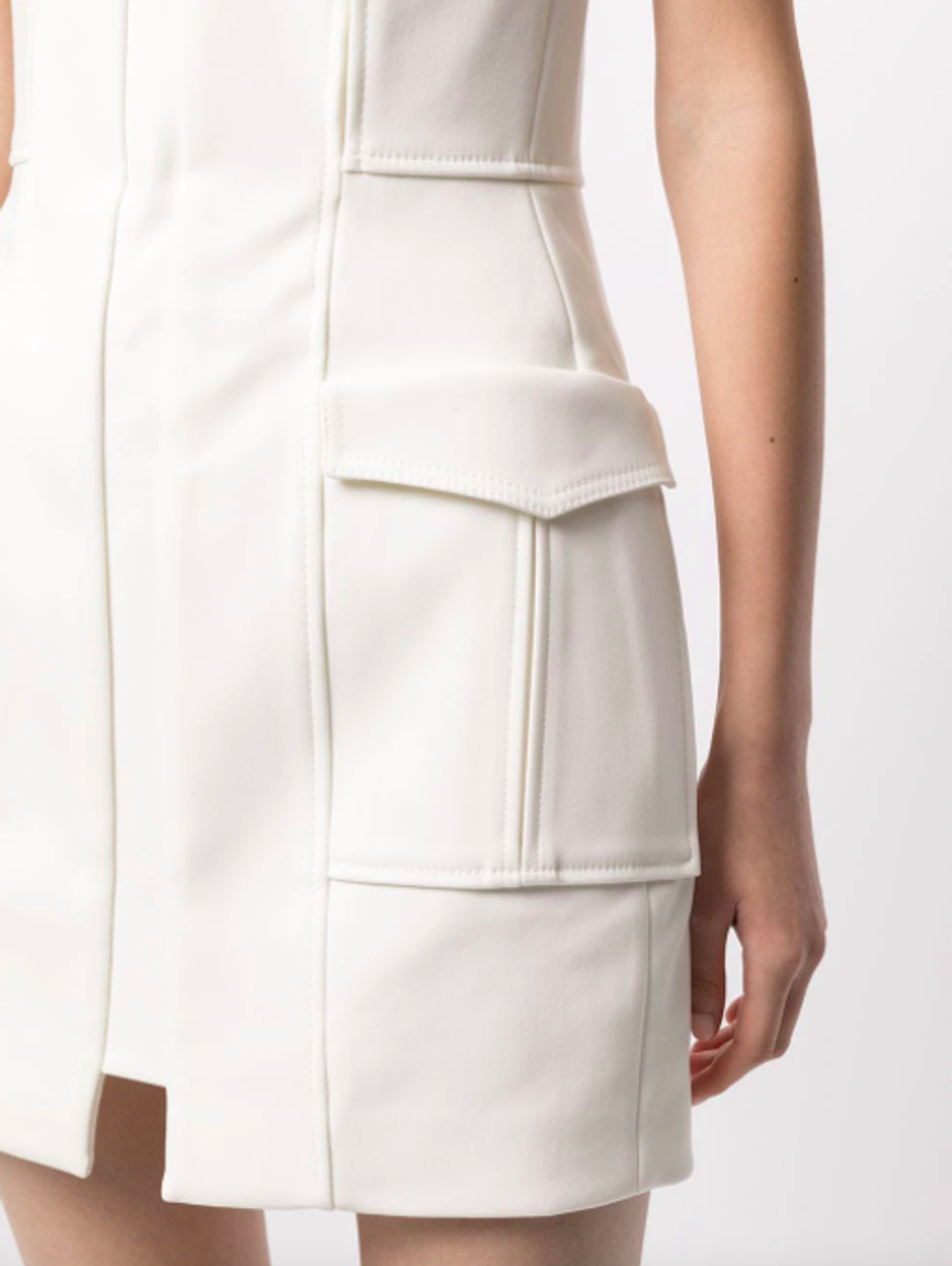 Dion Lee Pocket Bustier Mini Dress White Size 8 - Image 4