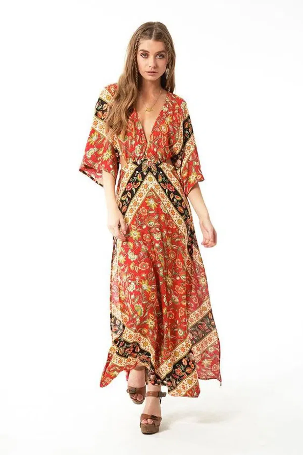 Spell and The Gypsy Lolita Cutout Dress Print Size 8 - Image 1