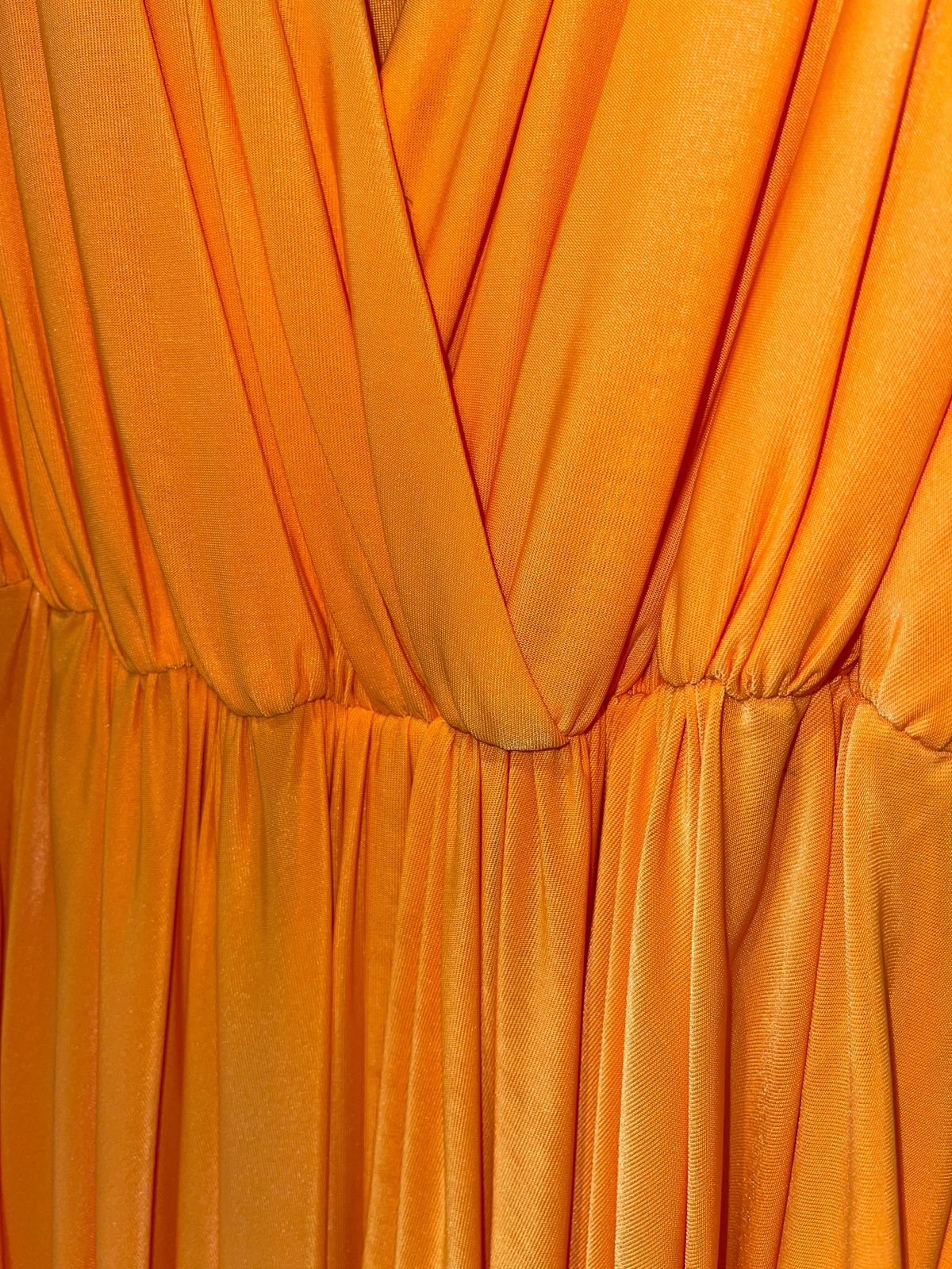 Sheike Grecian Maxi Dress Orange Size 12 - Image 2