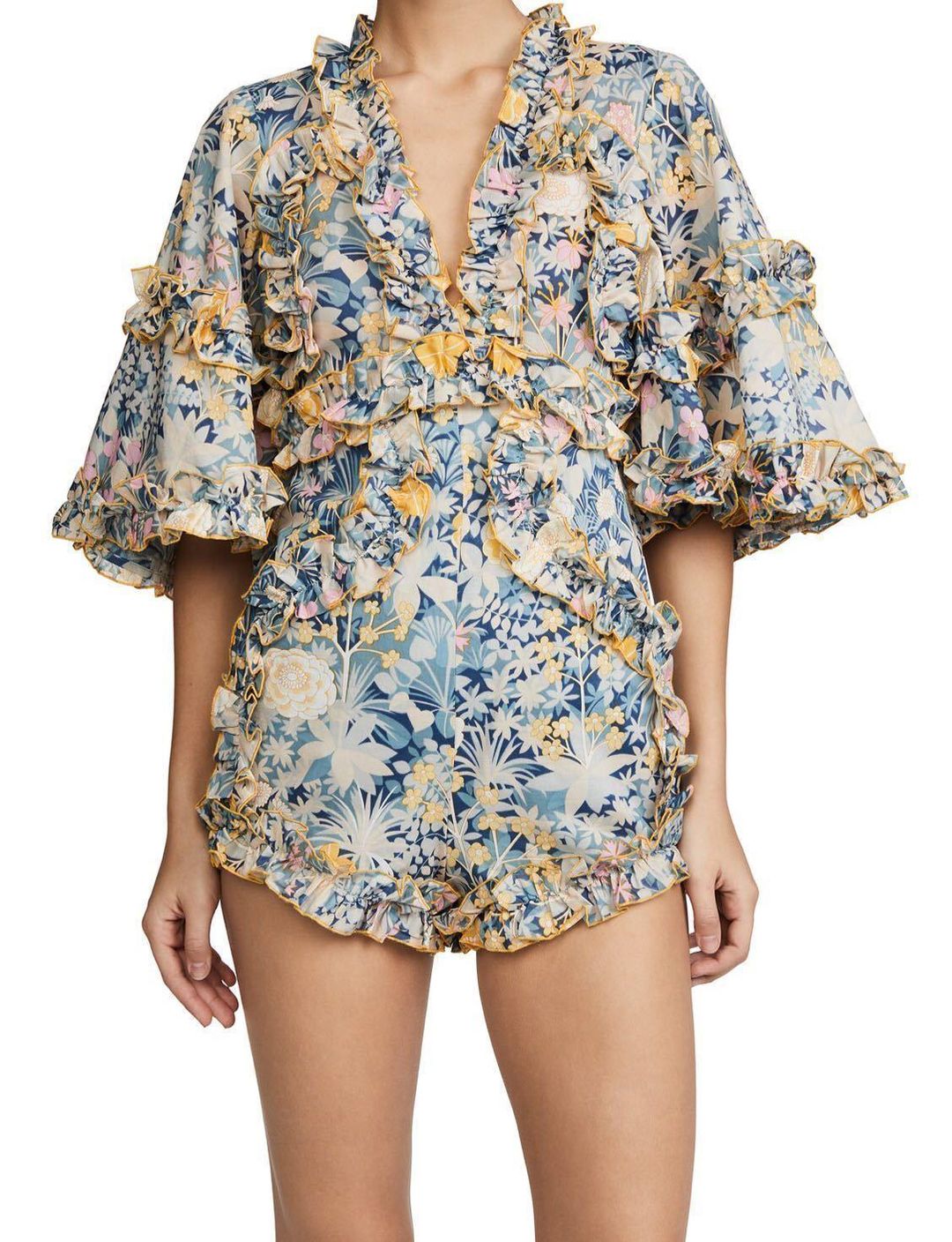 aliceMcCaLL Choose Me Playsuit Gold Bloom size 6 for rent on The Volte - main image