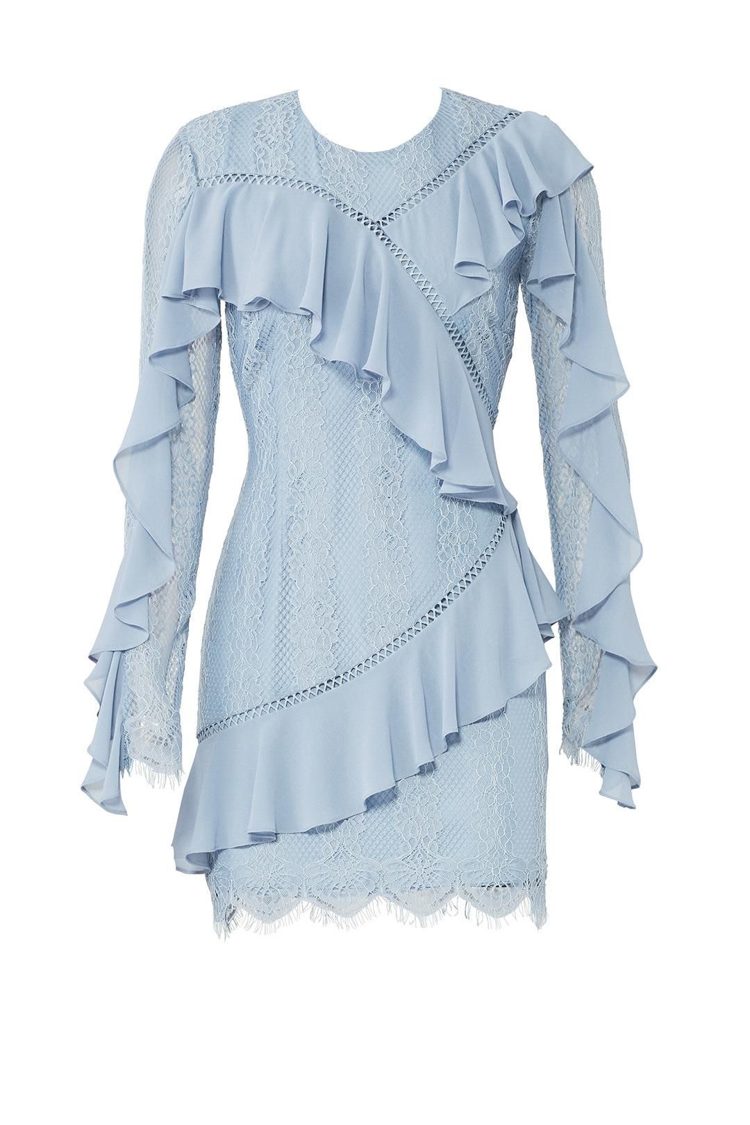 Keepsake the Label Better Days Long Sleeve Lace Dress Blue Size AU 6 for rent on The Volte - main image