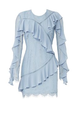 Keepsake the Label Better Days Long Sleeve Lace Dress Blue Size AU 6 for rent on The Volte - image 6