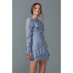 Keepsake the Label Better Days Long Sleeve Lace Dress Blue Size AU 6 for rent on The Volte - image 5