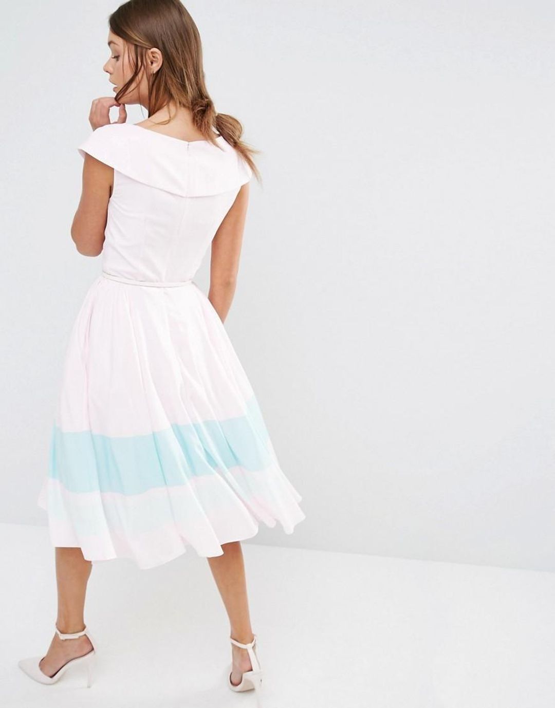 Ted Baker Bromlie Prom Dress in Pink Magnolia Print Size 6 for rent on The Volte - main image