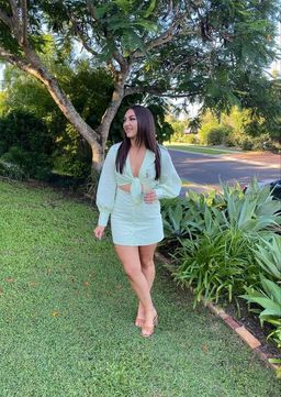 Alice McCall Her Story Mini Dress Green Size 10 for rent on The Volte - image 3