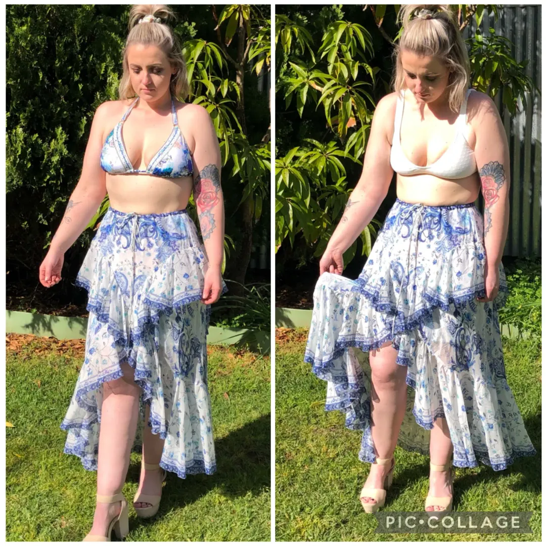 Camilla Talking About a Revolution Top & Skirt Set Print Size 14 for rent on The Volte - main image