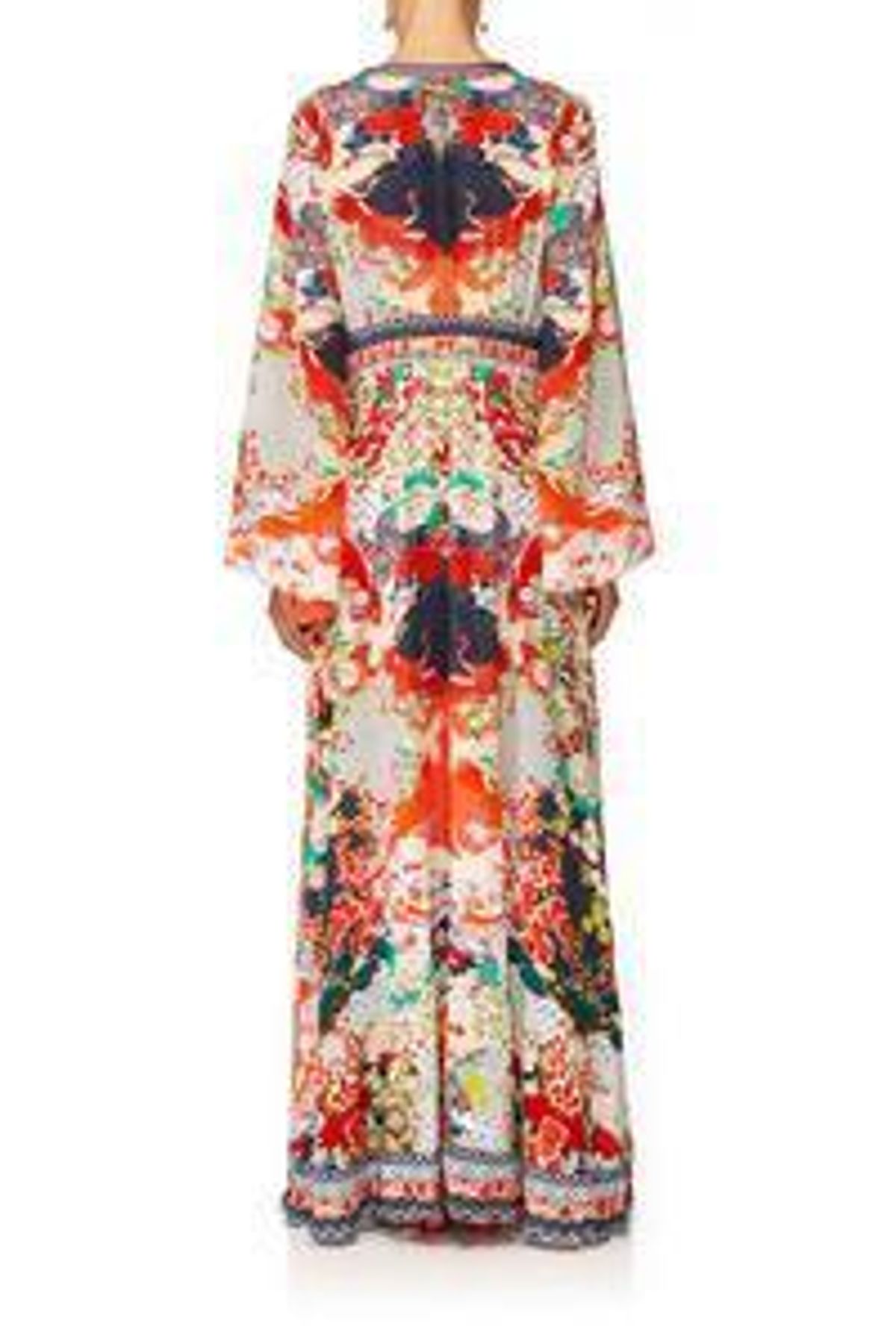 Camilla 'Geisha Girl' Kimono Sleeve Dress with Shirring Detail Size 14 - Image 5
