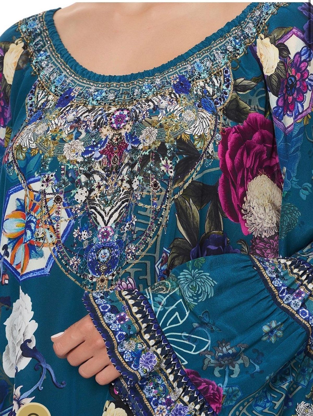 Camilla Lunar Gazing A Line Frill Mini Dress Size L / AU 14 - Image 6