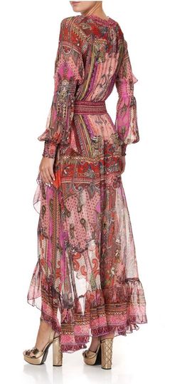 Camilla Lotus Lovers Blouson Sleeve Wrap Dress Size XL / AU 16 for rent on The Volte - image 3