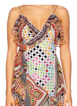 Camilla Girls Club Wrap Frill Midi Dress Multi Size 10 for rent on The Volte - image 3