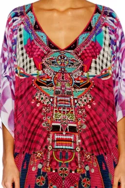 Camilla Discotheque Long V Neck Kaftan Print Size 16 for rent on The Volte - image 3