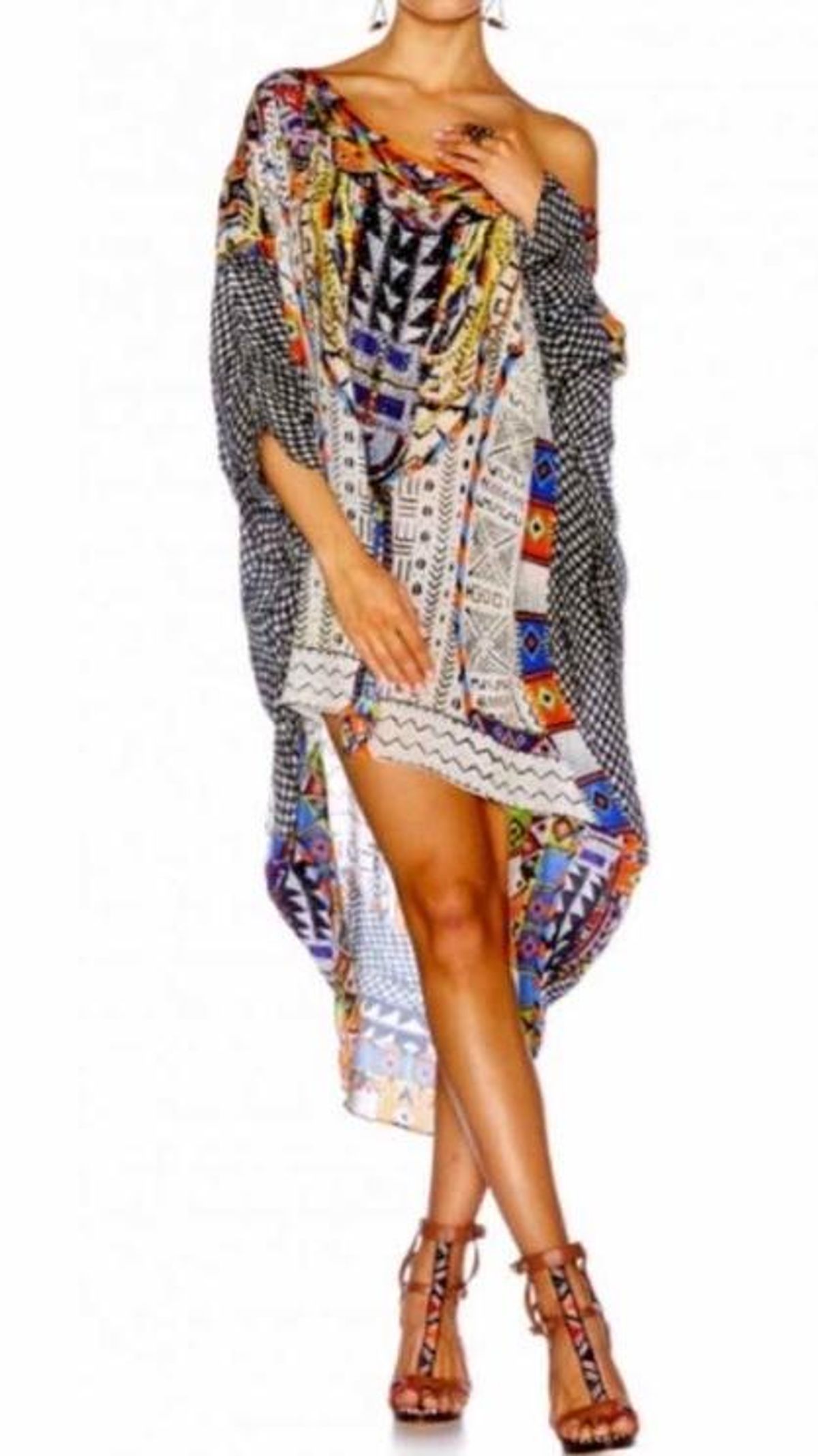 Camilla Echoes of Engai Scoop Back Hem Dress One Size - Image 3