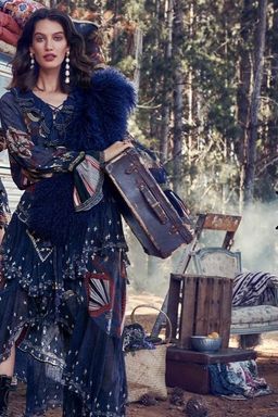 Camilla 'This Charming Woman' double frill skirt and lace up frill blouse Size 14 for rent on The Volte - image 7