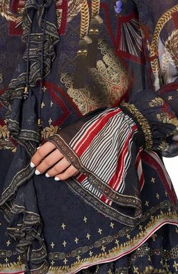 Camilla 'This Charming Woman' double frill skirt and lace up frill blouse Size 14 for rent on The Volte - image 9