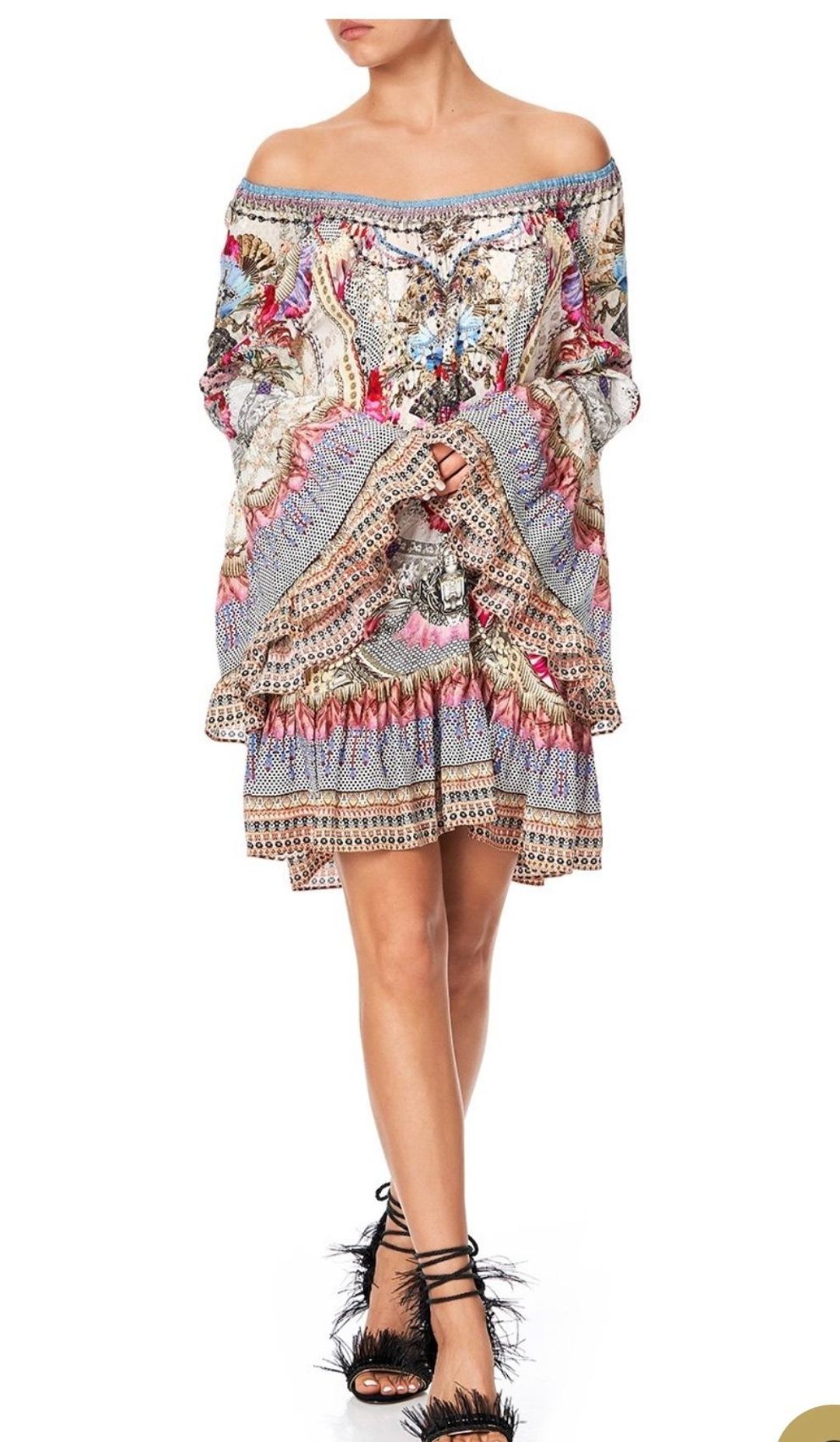 Camilla Montmartre Heart A Line Frill Mini Dress Size XL / AU 16 for rent on The Volte - main image