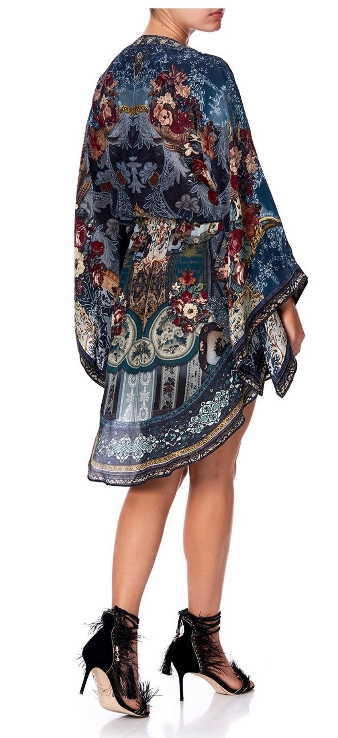 Camilla Hotel Boheme V Neck Kimono Dress Print Size 14 for rent on The Volte - main image
