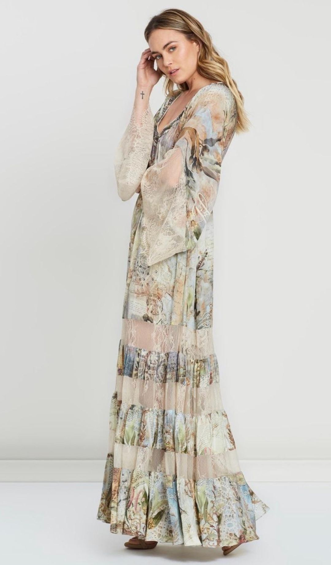 Camilla Letters from Hilda Lace Panel Dress Print Size 14 for rent on The Volte - main image