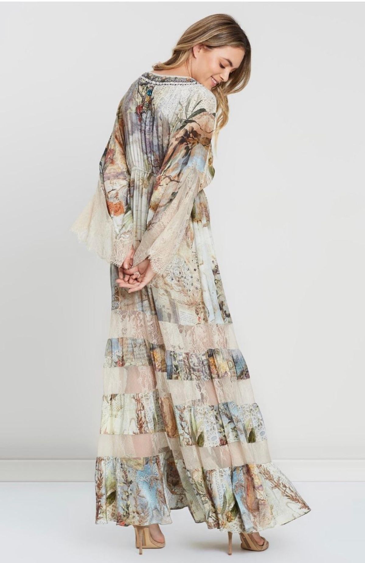 Camilla Letters from Hilda Lace Panel Dress Print Size 14 - Image 2