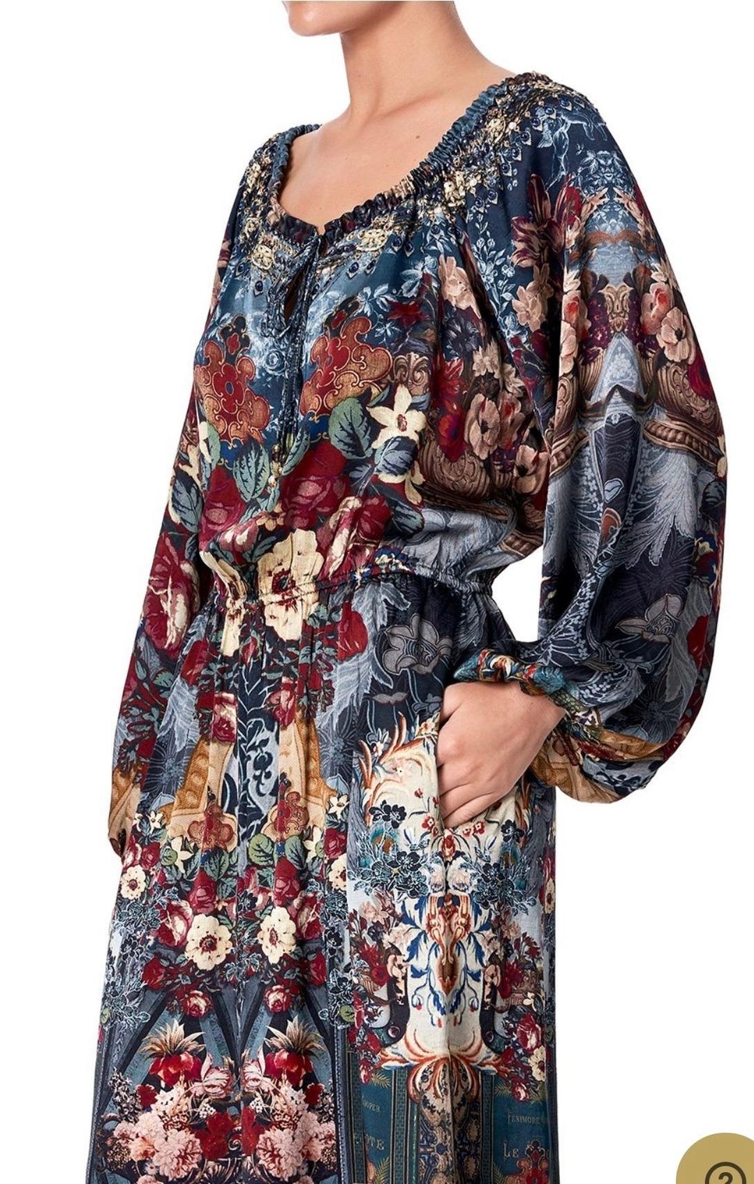 Camilla Hotel Boheme Jumpsuit with Blouson Sleeve Print Size L for rent on The Volte - main image