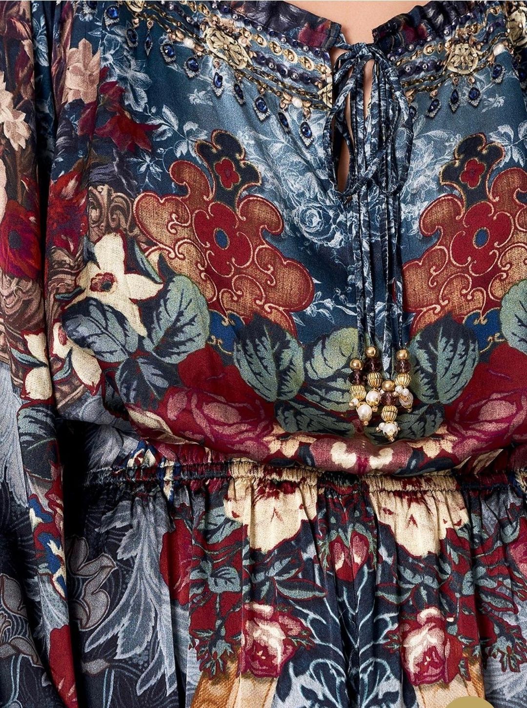 Camilla Hotel Boheme Jumpsuit with Blouson Sleeve Print Size L for rent on The Volte - main image