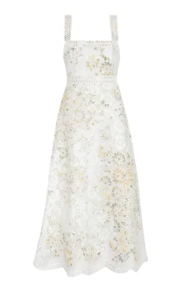 Zimmermann Amelie Embroidered Midi Sundress Floral Size 6 for rent on The Volte - image 3