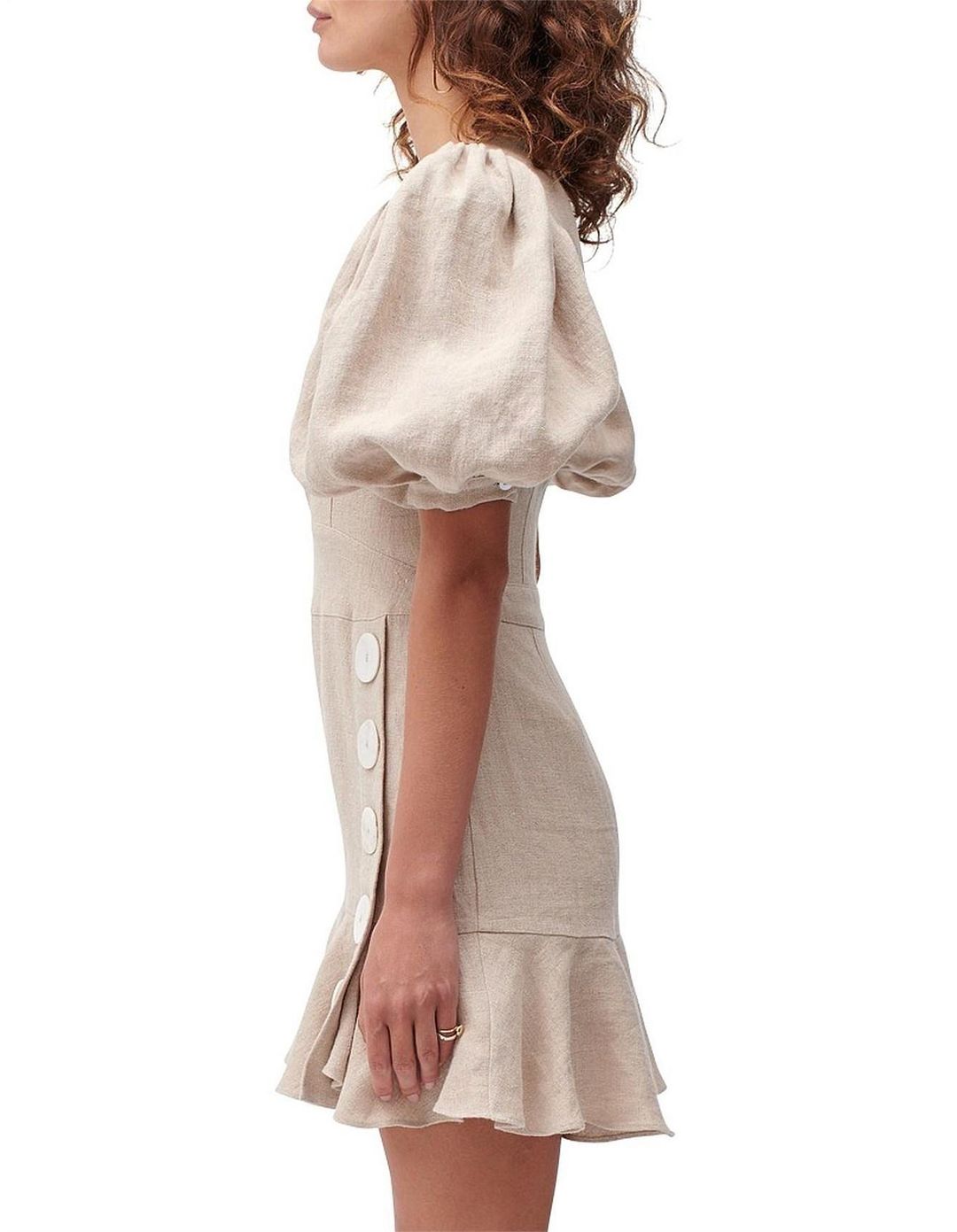 Joslin Studio Sophia Linen Canvas Dress Flax Grey Size 6 for rent on The Volte - main image