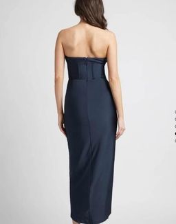 Shieke Ink Jersey Midi Dress Blue Size 6 for rent on The Volte - image 3