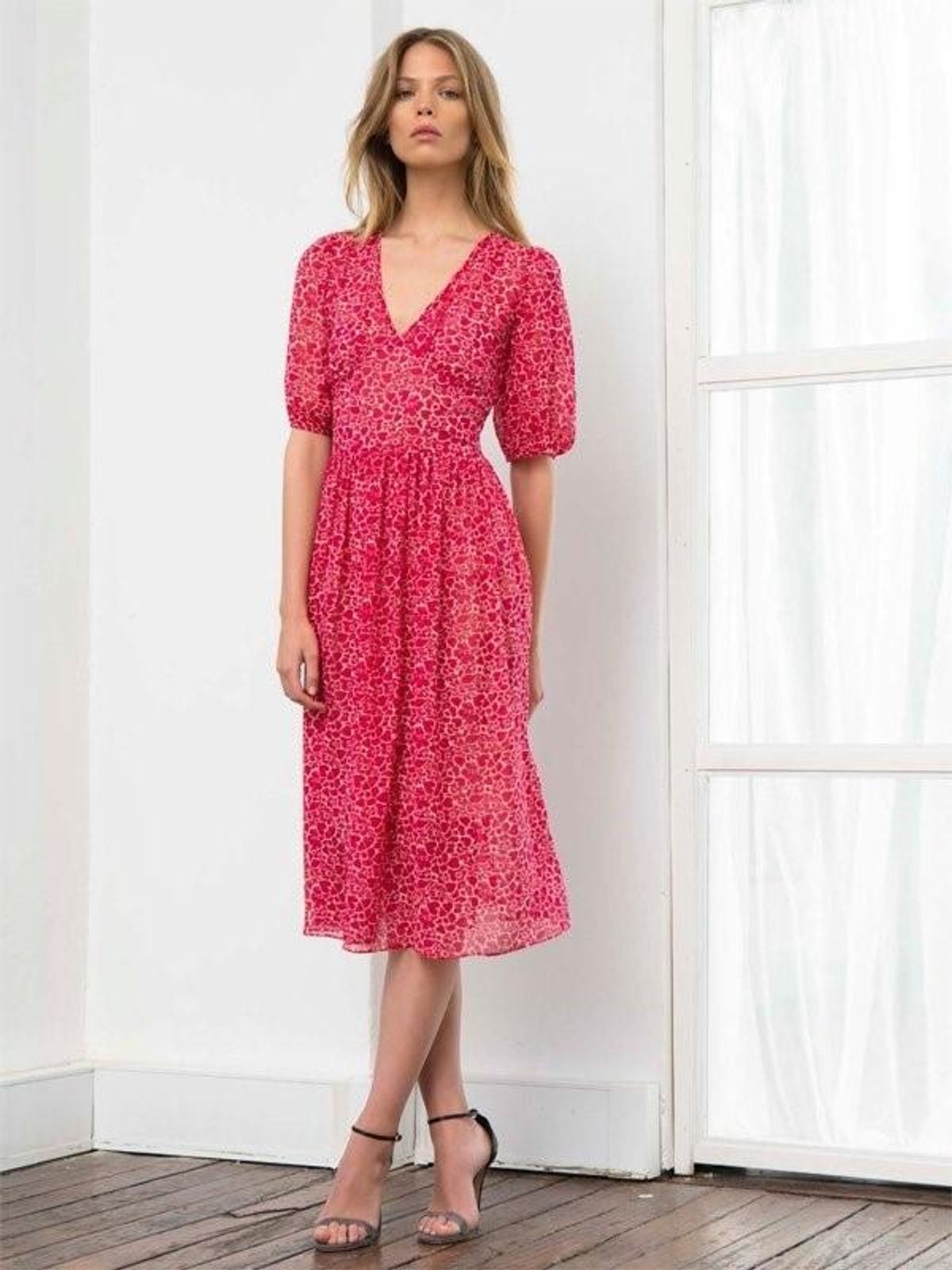 YB J'aime Geranium Silk Chelsea Dress size 10 - Image 1
