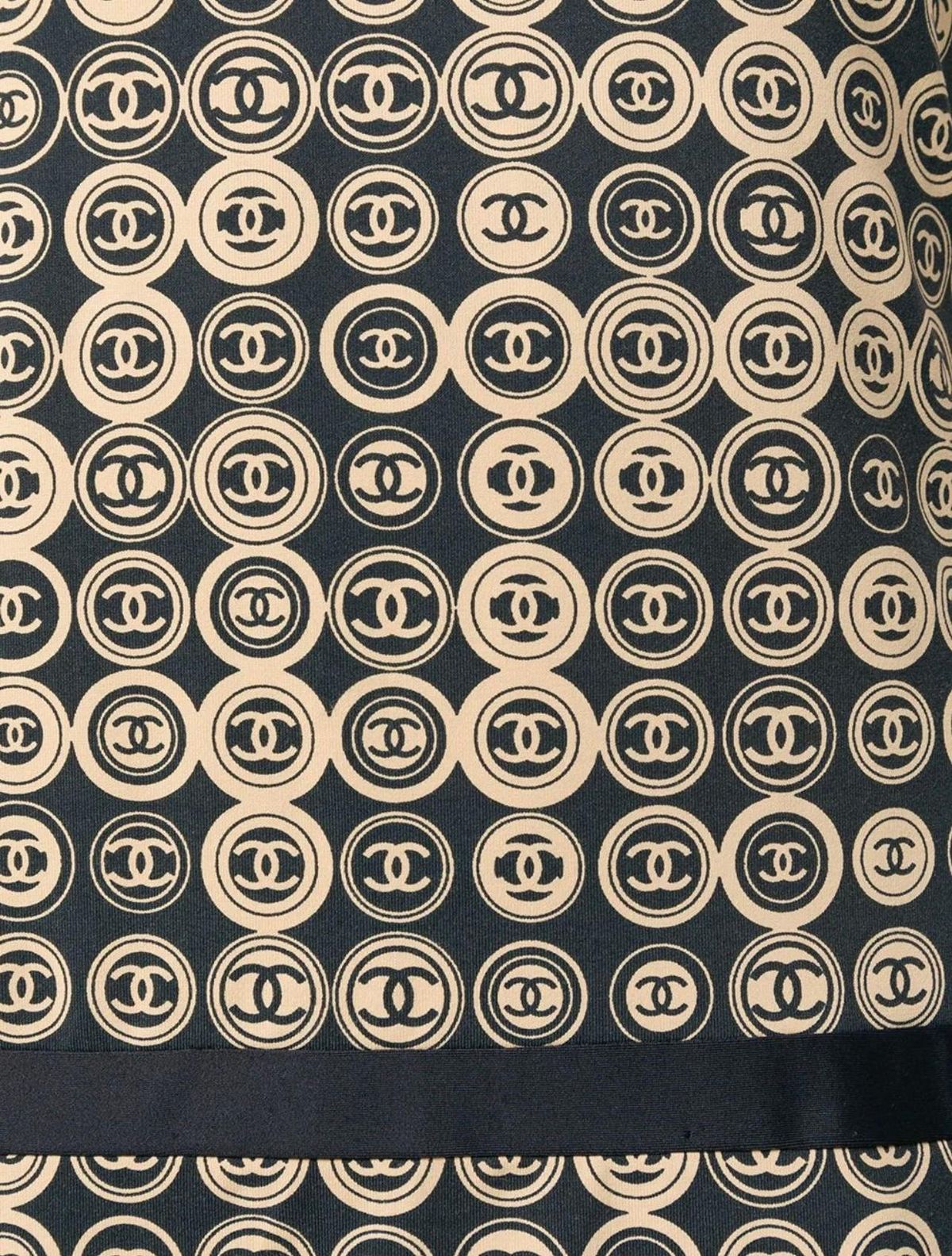 Chanel Logo Coin Medallion Dress Print Size 8 - Image 5