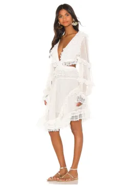 Zimmermann Suraya Cut Out Dress Ivory Size 8 for rent on The Volte - image 1