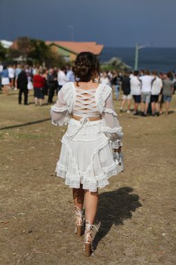 Zimmermann Suraya Cut Out Dress Ivory Size 8 for rent on The Volte - image 3