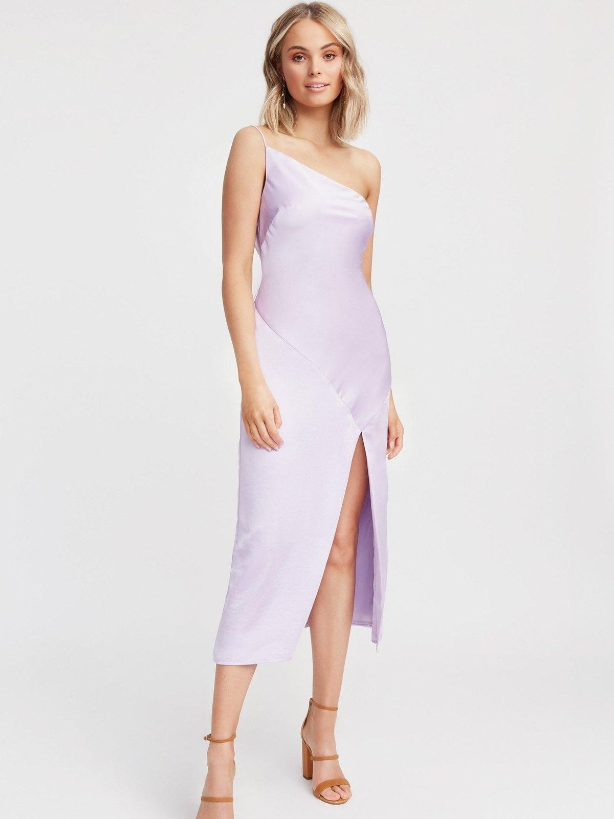 Kookai Como Lilac One Shoulder Dress purple Size 10 - Image 1