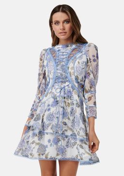Thurley Bluebell Mini Dress Print Size 8 for rent on The Volte - image 2
