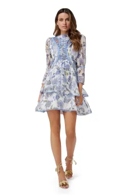 Thurley Bluebell Mini Dress Print Size 8 for rent on The Volte - image 1