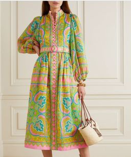 Zimmermann Estelle Buttoned Midi Dress Print Size 2/AU 12 for rent on The Volte - image 5