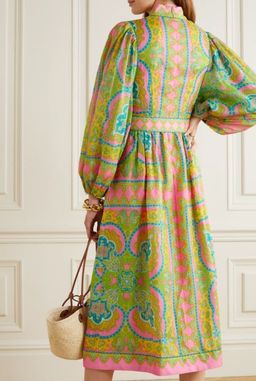 Zimmermann Estelle Buttoned Midi Dress Print Size 2/AU 12 for rent on The Volte - image 6