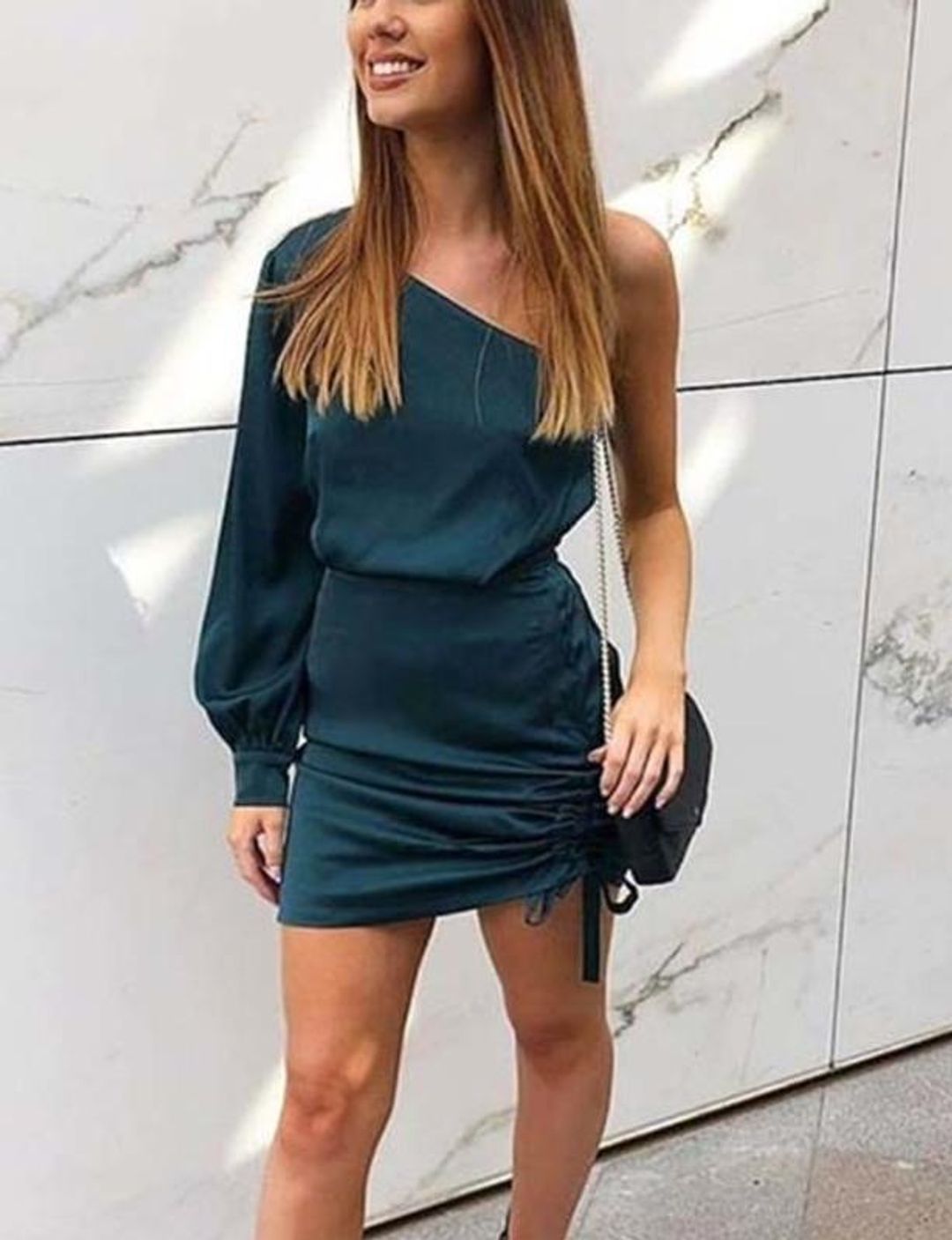 Kookai Vangeline Mini Dress Pine Green Size 10 for rent on The Volte - main image