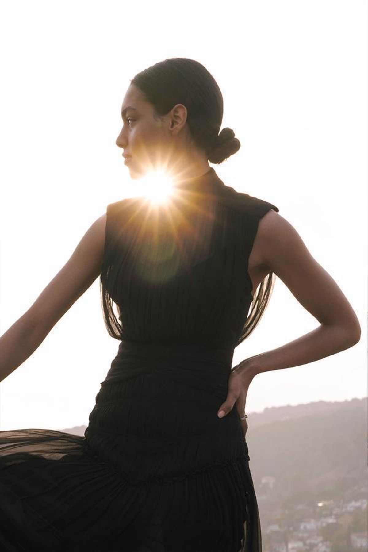 Shona Joy Clemence High Neck Maxi Dress Green - 10 - Image 1