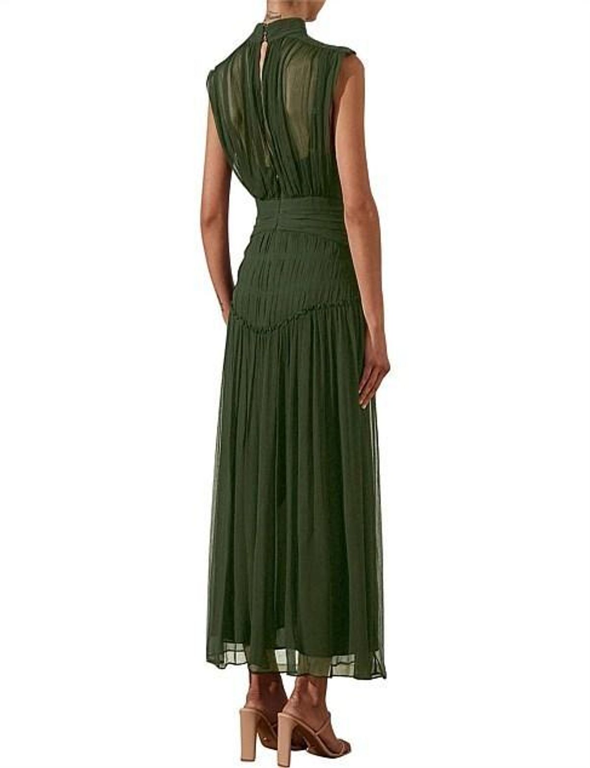 Shona Joy Clemence High Neck Maxi Dress Green - 10 - Image 4